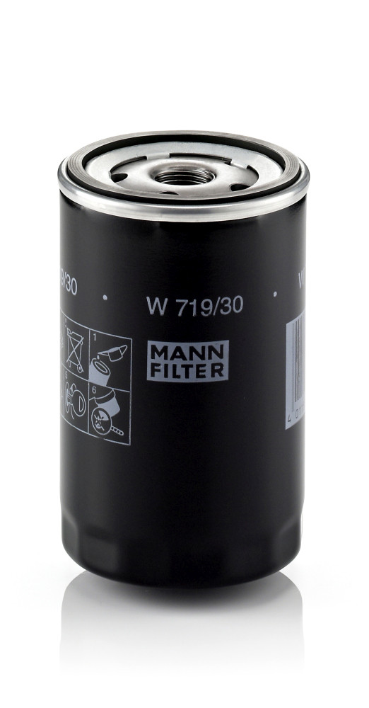 Ölfilter - W 719/30 MANN-FILTER - 034115561A, 1J878-32431, 06A115561