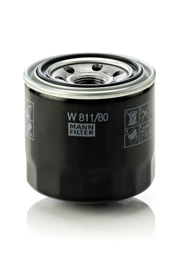 Oil Filter - W 811/80 MANN-FILTER - 0RF0323802, 1000126822, 119530030