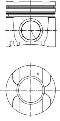 40292620, Piston with rings and pin, KOLBENSCHMIDT