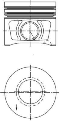 40387610, Piston with rings and pin, KOLBENSCHMIDT