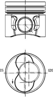 40422620, Piston with rings and pin, KOLBENSCHMIDT