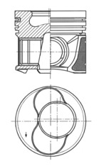 41158610, Piston with rings and pin, KOLBENSCHMIDT
