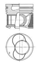 41159610, Piston with rings and pin, KOLBENSCHMIDT