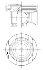 41829600, Piston with rings and pin, KOLBENSCHMIDT, A6540370501, 6540300017, 6540370900, A6540370900, A6540306400, 6540300617, A6540300517, A6540300017, A6540302900, 6540306400, 6540302900, 6540370501, 6540300517, A6540300617