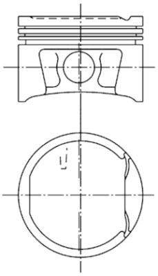 99746610, Piston with rings and pin, KOLBENSCHMIDT