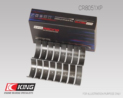 CR8051XP, Connecting Rod Bearing, KING, Infiniti Nissan FX50/QX70 VK50VE* VK56DE* VK56VD* 2008+, 8B2990H, CR8051XP