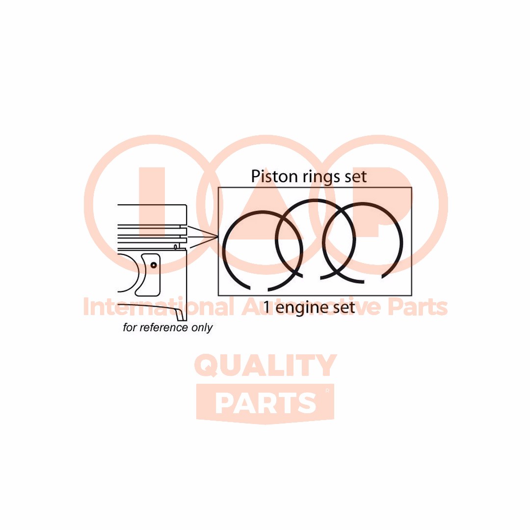Piston Ring Kit - 102-12020 IAP QUALITY PARTS - 04MI000, 15530, 20503-STD