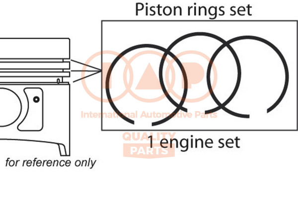 102-17211, Piston Ring Kit, IAP QUALITY PARTS, Toyota Land Cruiser 200 4,5D 1VD-FTV 2008+