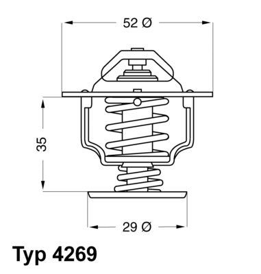 4269.78D, Thermostat, coolant, BorgWarner (Wahler)