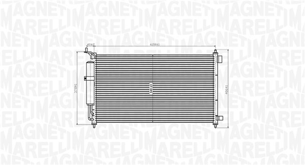 Condenser, air conditioning - 350203829000 MAGNETI MARELLI - 92100-AX800, 92100-AX801, 92100-AX80B